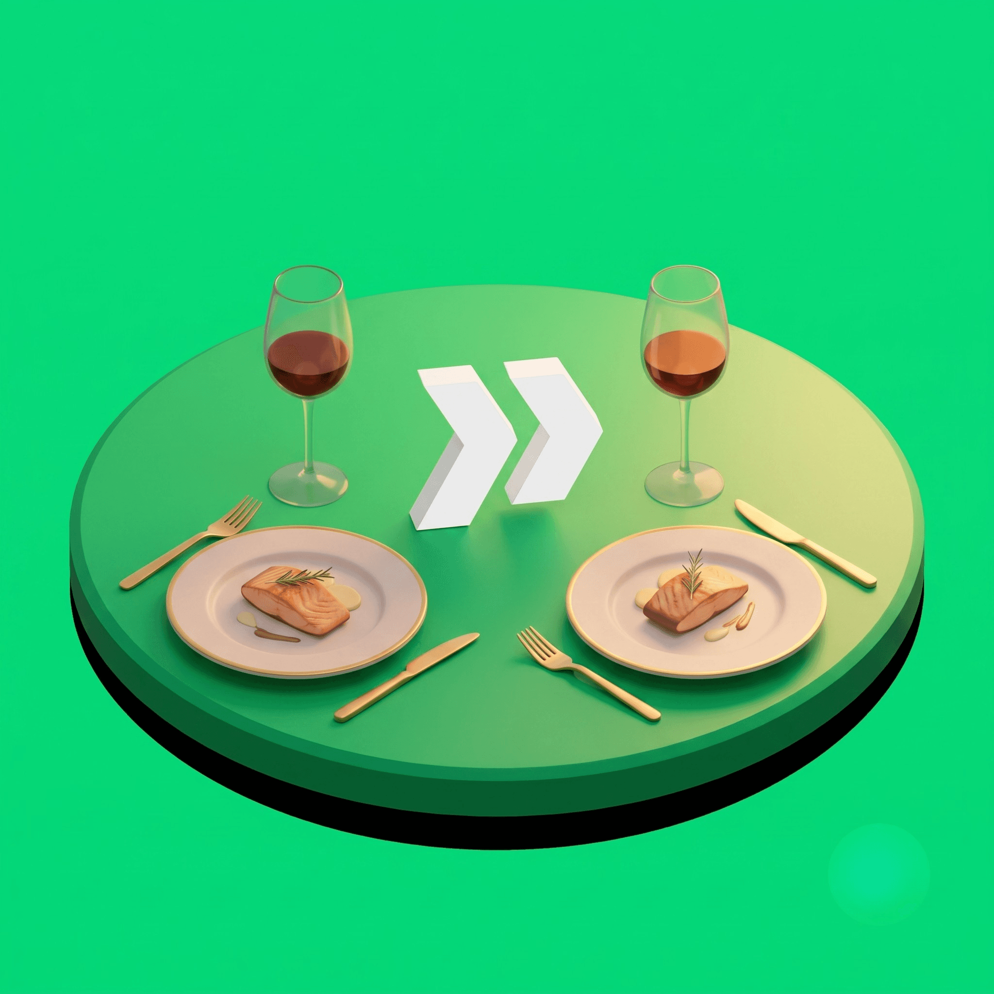 Jantar para duas pessoas